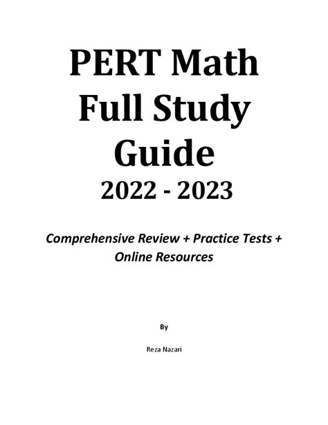 pert test math study guide